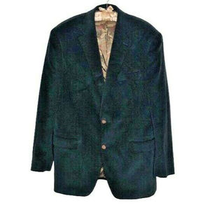 Lauren Ralph Lauren Mens Size 44L Black Corduroy Fully Lined Vintage Sport-Coat